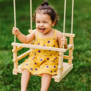 Balanço De Cadeirinha Infantil Madeira Montessori Criança