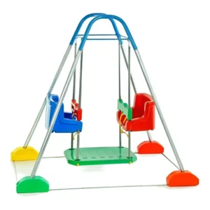 Balanço Duplo Infantil Jundplay Aço Galvanizado Para 2 Crianças 1 a 3 Anos
