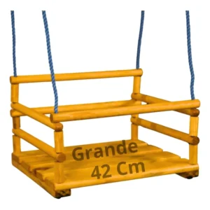 Balanço Infantil Madeira 42 Cm 35 Cm Com 4 Cordas De 3 Mts