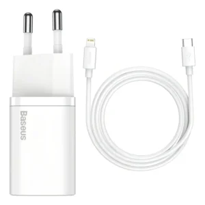 Baseus Carregador De Parede Turbo 20w Tipo-c + Cabo iPhone