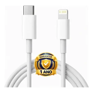 Cabo Carregador Compativel Com iPhone 6 7 8 X Xr Xs 11 12 13 14 Pro Max Turbo Tipo C Branco