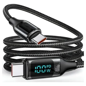 Cabo Carregador Rápido 100w Turbo Mostrador Led Usb Tipo C