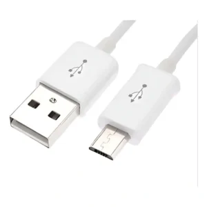 Cabo USB Micro-USB Turbo V8 para Carregamento Rápido e Dados em Branco