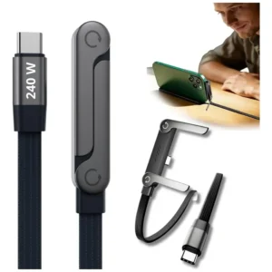Cabo Usb-c Carregamento 2 Em 1 240w Suporte Invisível Type-c