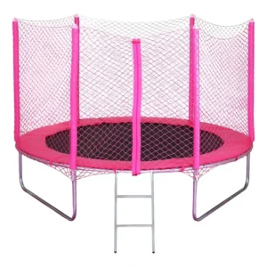 Cama Elastica 2,44 Rosa Pink Fechamento Ziper Suporta 162kg Cor da lona de salto Preto Cor da proteção de molas Rosa-chiclete