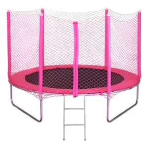 Cama Elástica 2,44m Rosa Pink Fechamento Zíper 162kg