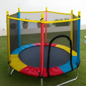 Cama Elástica Eloria Pula Pula para Crianças de 1.4 m com Rede de Proteção e Suporte de 50 kg
