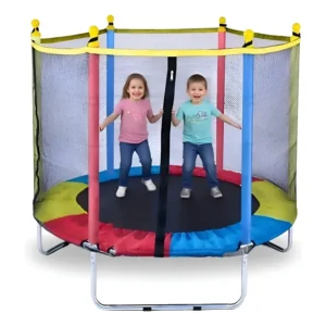 Cama Elástica ImportWay Infantil Redonda 1.4m com Rede de Proteção 100kg