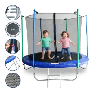 Cama Elástica Infantil ImportWay 2.44m Com Rede De Proteção E Escada