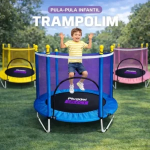 Cama Elástica Pluggei Select TB02 com Rede de Proteção para Crianças até 150 kg