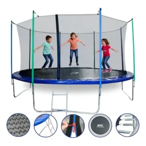 Cama Elástica Premium Gigante 4,27m C Escada Completa 100kg