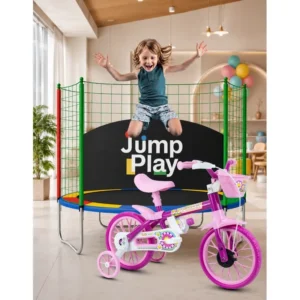 Cama Elástica Pula Pula 1,40m + Bicicleta Aro 12