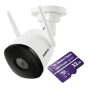 Câmera Inteligente Full HD iM5 SC com MicroSD 32GB Branca Intelbras
