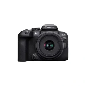 Canon EOS Kit R10 Mais lente RF-S18-45mm F4.5-6.3 IS STM Mirrorless Cor Preto