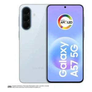 Celular Samsung Galaxy A57 5G 256GB, 8GB RAM, Câmera 50MP, IP68, Super AMOLED 6.7, Recursos AI - Azul Claro