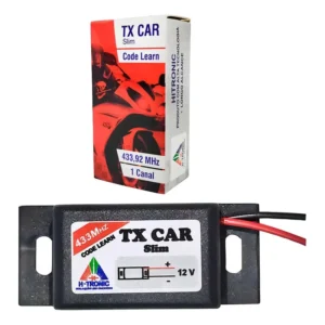Controle Remoto Hitronic Tx Car Slim para Portão Automático 433MHz