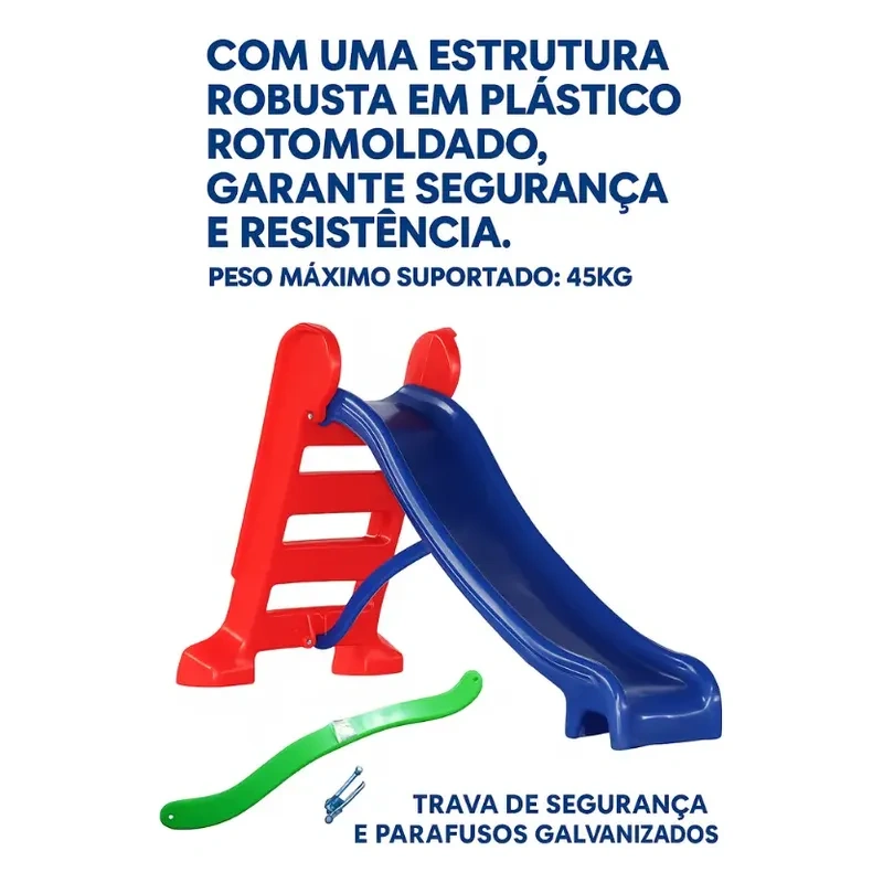 Escorregador Infantil 3 Degraus Colorido Cor Outro - Imagem 5