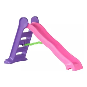 Escorregador Intantil Grande 4 Degraus Resistente Cor Rosa Com Lilas