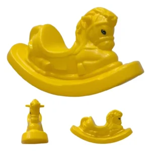 Gangorra Cavalinho Amarelo Resistente Playground