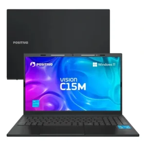 Notebook Positivo Vision C15M Intel Celeron N4500 Windows 11 Home 4GB RAM 128GB eMMC Tela 15 Full HD IPS Antirreflexo - Minitela e Tecla Copilot - Cinza