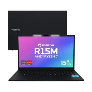 Notebook Positivo Vision R15 Lumina Bar, Amd Ryzen 7 8gb 512gb, Tela 15 Polegadas Full Hd Antirreflexo, Linux - Preto