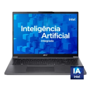 Notebook Touchscreen Acer Aspire A16-71MT-75Z5 Com IA Intel® Core™ Ultra 7 155U 16GB RAM 512SSD 16” Windows 11