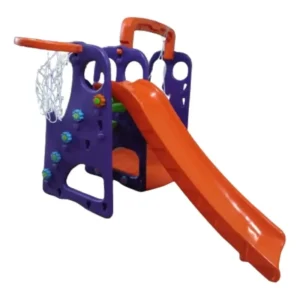 Playground Infantil 3 Em 1 Balanço Escorregador E Cesta