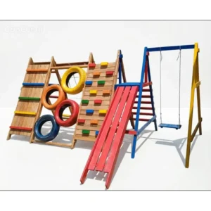 Playground Infantil De Madeira Pracinha 9x1 -woodplay Wp08