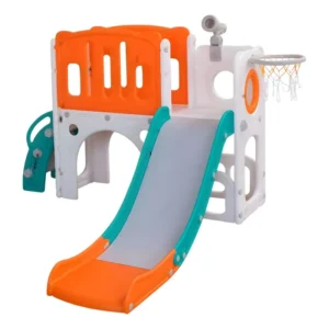 Playground Infantil Mini Mundo 2 Torres Freso Laranja Verde Laranja Com Verde