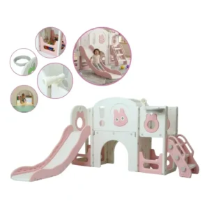 Playground Infantil Parquinho 6x1 Multifuncional Rosa Rosa