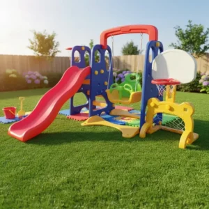 Playground Premium 5x1 Escorrega Balanço Cesta Basquete Gol