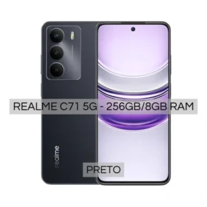 Smartphone Realme C71 5G de 256GB e 8GB RAM Preto