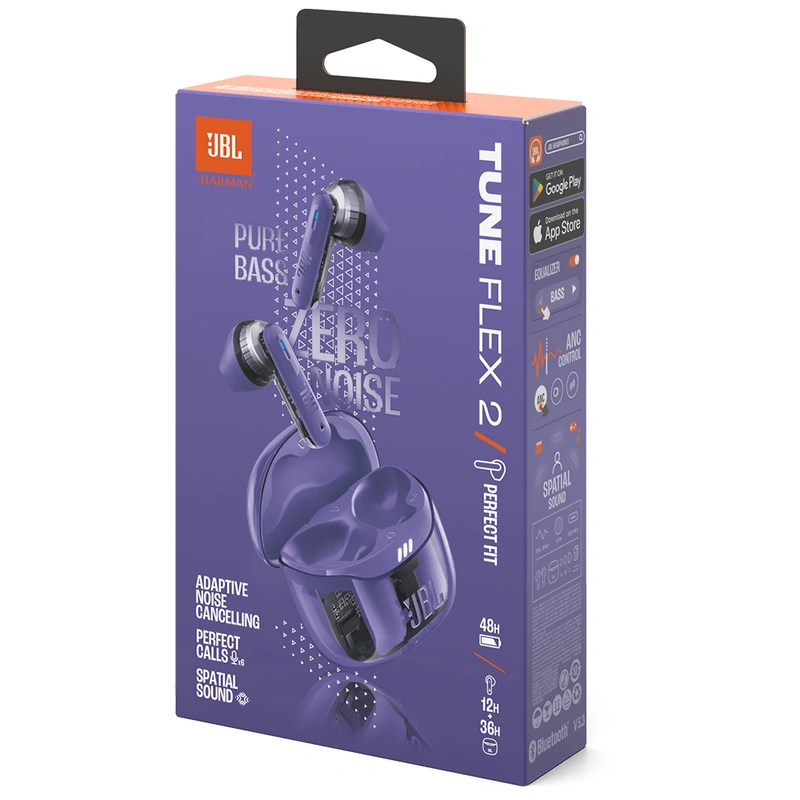 Fone de Ouvido JBL Tune Flex 2 Perfect Fit TWS Bluetooth - Roxo JBLTFLEX2GMAEAM - Imagem 3