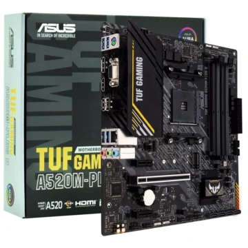 Placa Mãe ASUS TUF Gaming A520M-PLUS II Socket AM4 VGA DDR4 AMD A520 Micro ATX