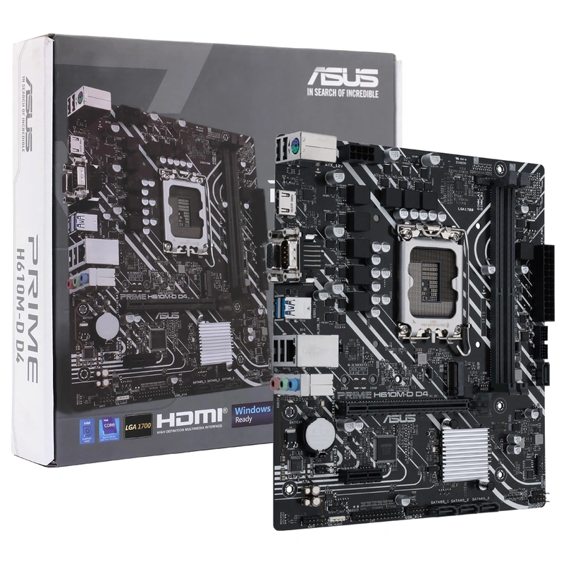 Placa Mãe ASUS Prime H610M-D D4 Socket LGA 1700 VGA DDR4 Intel H610 Micro ATX