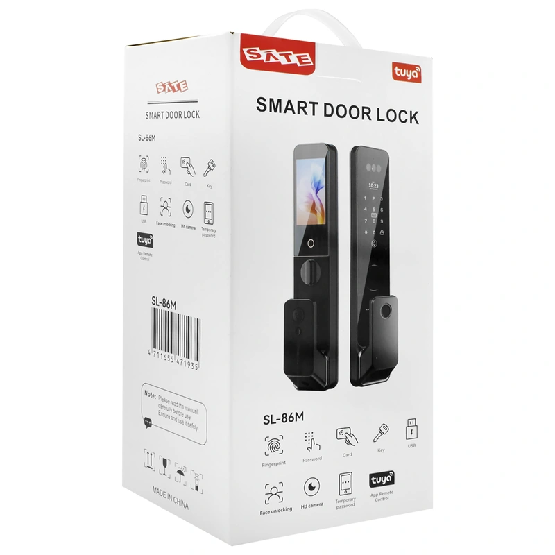 Fechadura Digital Satellite SL-86M Smart Door Lock Face - Preto - Imagem 2