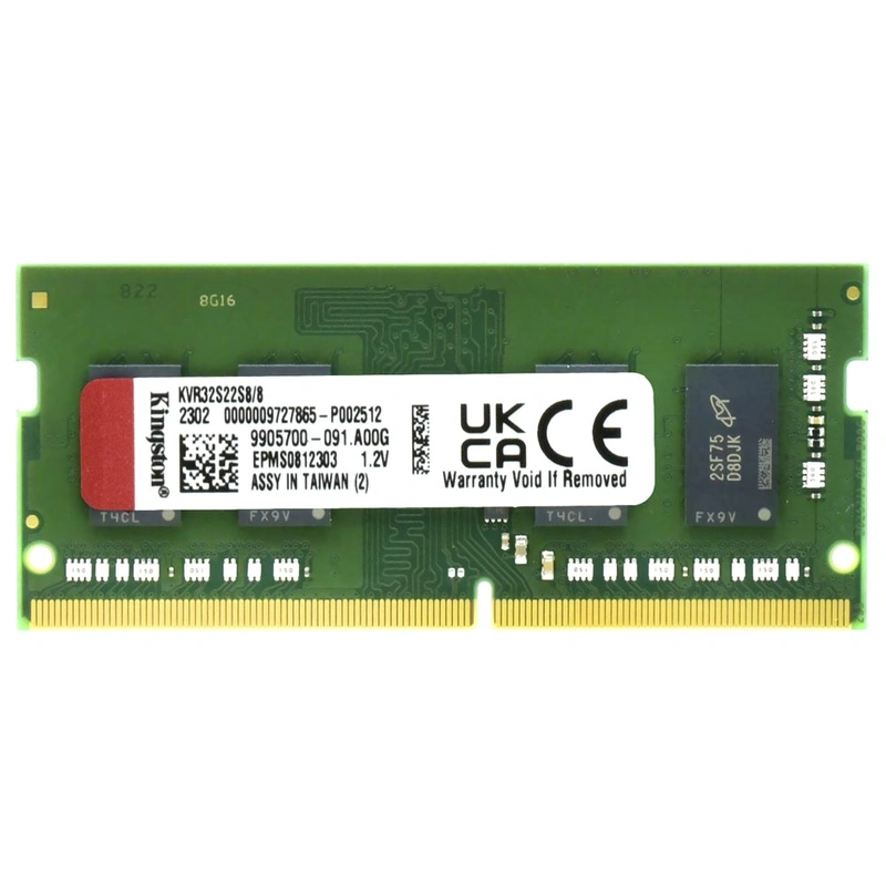 Memória RAM para Notebook Kingston DDR4 8GB 3200MHz - KVR32S22S88WP SODIMM