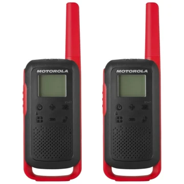 Walkie Talkie Motorola T210 FRS GMRS 20 Milhas Bivolt - Preto Vermelho