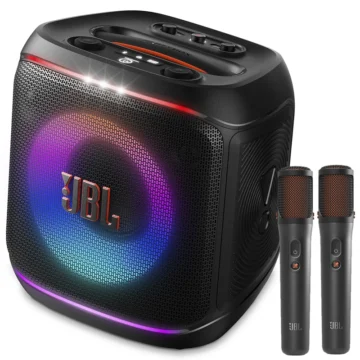 Caixa de Som JBL Partybox Encore2 Plus - Preto + 2 Microfone IPX4 Bluetooth