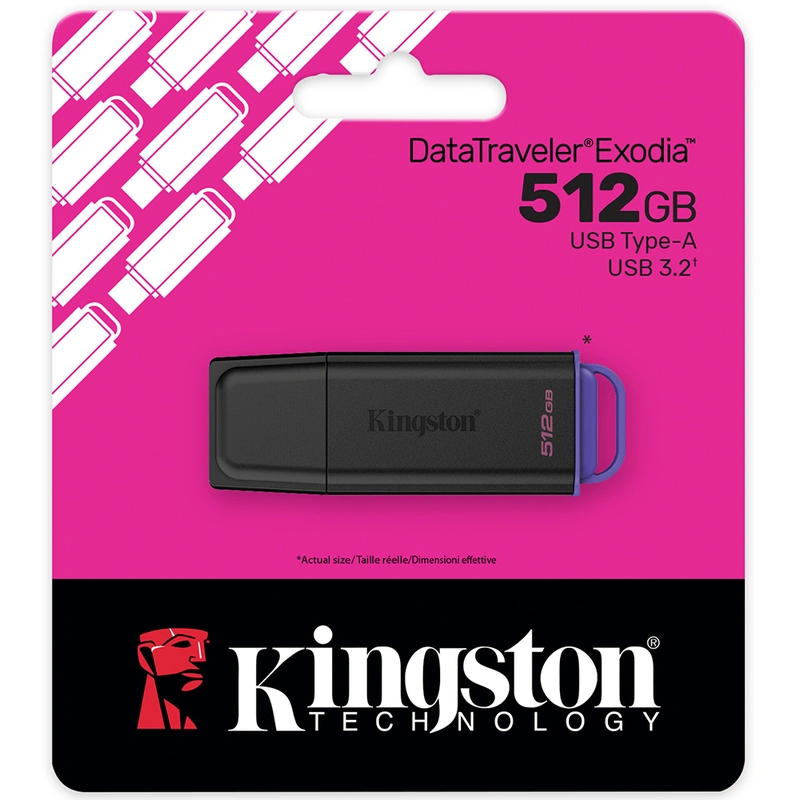 Pendrive Kingston Exodia 512GB USB 3.2 - Preto (DTXG2512GB) DataTraveler Exodia - Imagem 3