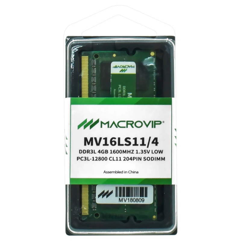 Memória RAM para Notebook Macrovip DDR3L 4GB 1600MHz - MV16LS114 SODIMM - Imagem 3