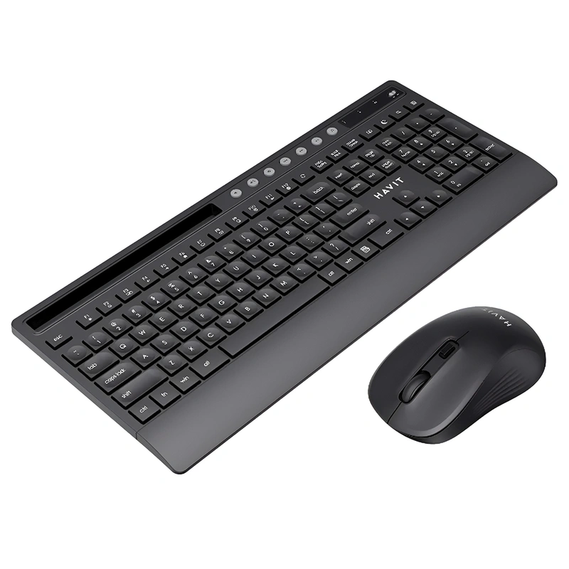 Teclado + Mouse Havit HV-KB242GCM Wireless Inglês - Preto - Imagem 2