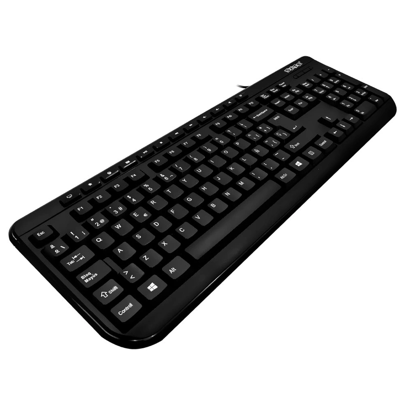 Teclado Satellite AK-833 USB Multimídia Espanhol - Preto Com fio - Imagem 2