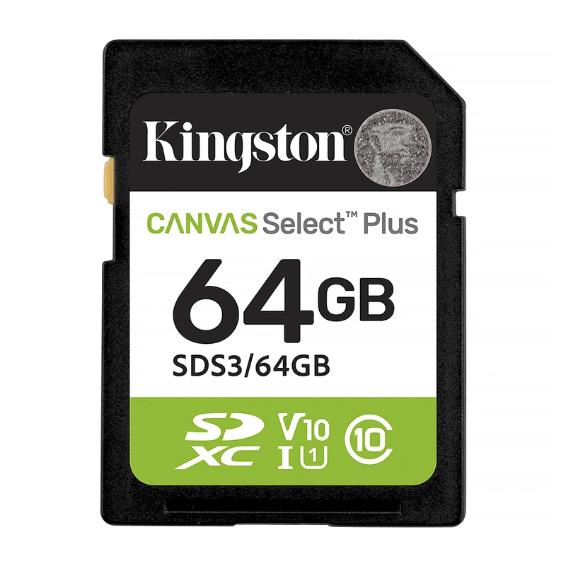 Cartão de Memória SD Kingston Canvas Select Plus C10 64GB - SDS364GB exFAT