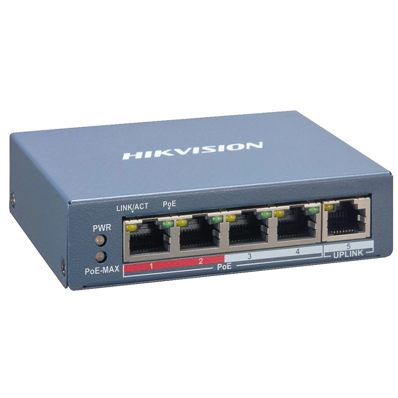 Hub Switch Hikvision DS-3E1105P-EIM 4 Portas Poe 10100Mbps - Imagem 2