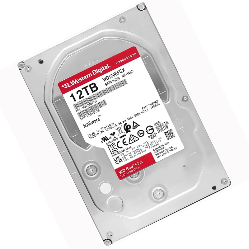 HD Western Digital 12TB WD Red Plus Nas 3.5 SATA 6Gb/s WD120EFGX - Imagem 2
