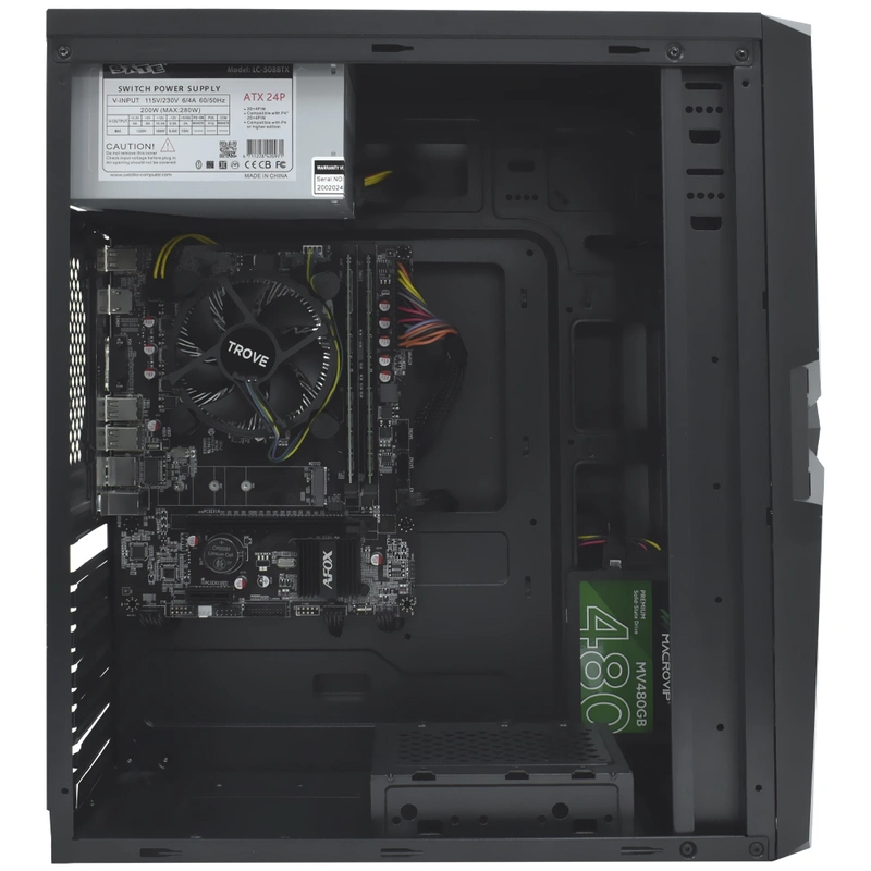 PC Montado Intel Core i5 2400 3.1GHz 16GB de RAM 480GB SSD + Mouse Teclado Mouse Pad Preto - Imagem 2