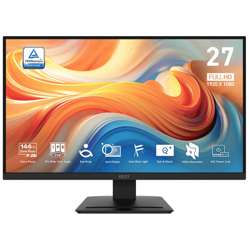 Monitor MSI Pro MP273L E14 3PE2 27 Tela 27" 1920 x 1080 (FHD) 144Hz IPS