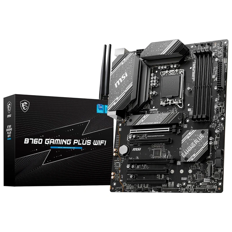 Placa Mãe MSI B760 Gaming Plus Wi-Fi Socket LGA 1700 DDR5 Intel B760 ATX