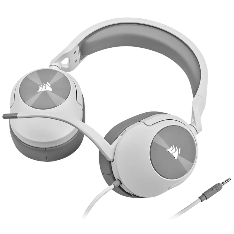 Headset Gamer Corsair HS55 Surround V2 Com Fio - Branco Cinza (CA-9011390-WW) - Imagem 2